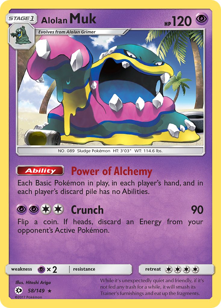 (058/149) Pokemon TCG Sun & Moon Single: Alolan Muk   Holo Rare