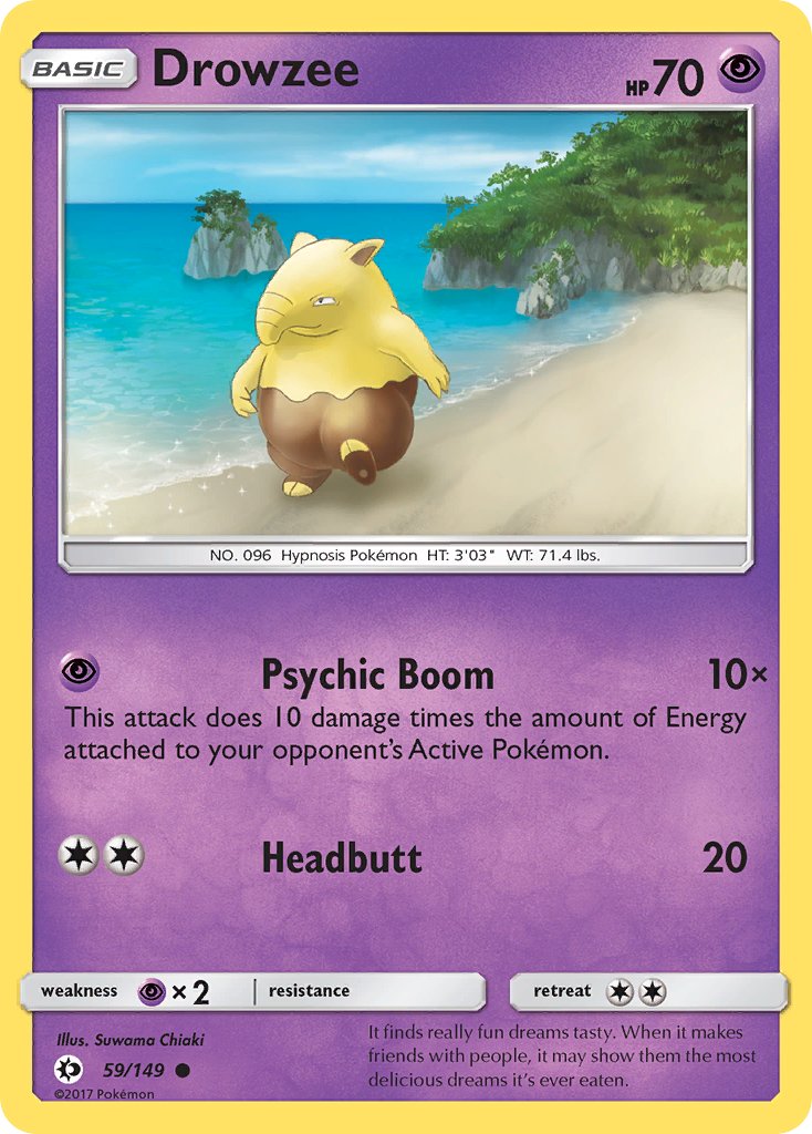 (059/149) Pokemon TCG Sun & Moon Single: Drowzee   Common