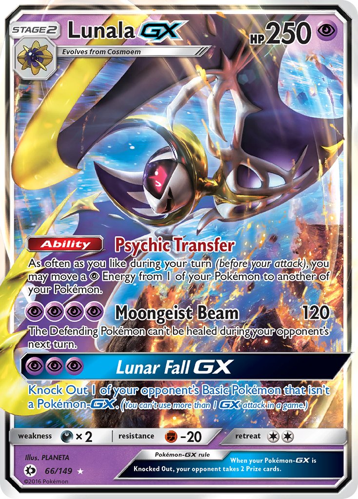 (066/149) Pokemon TCG Sun & Moon Single: Lunala GX   Ultra Rare