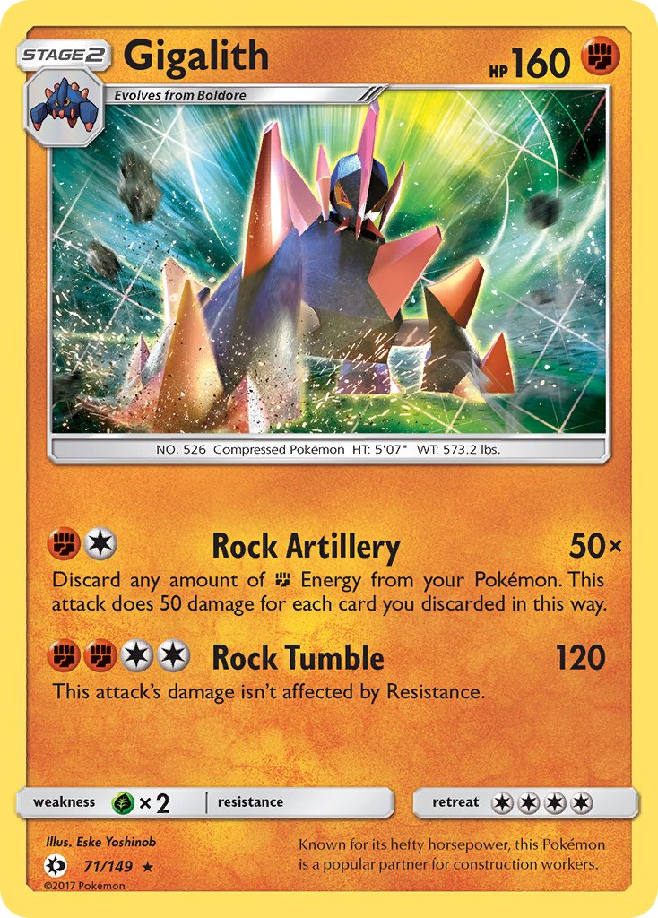 (071/149) Pokemon TCG Sun & Moon Single: Gigalith   Holo Rare