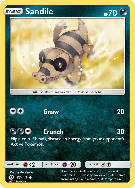 (083/149) Pokemon TCG Sun & Moon Single: Sandile   Common