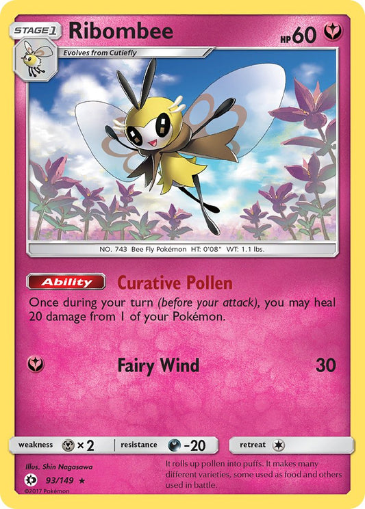 (093/149) Pokemon TCG Sun & Moon Single: Ribombee   Holo Rare