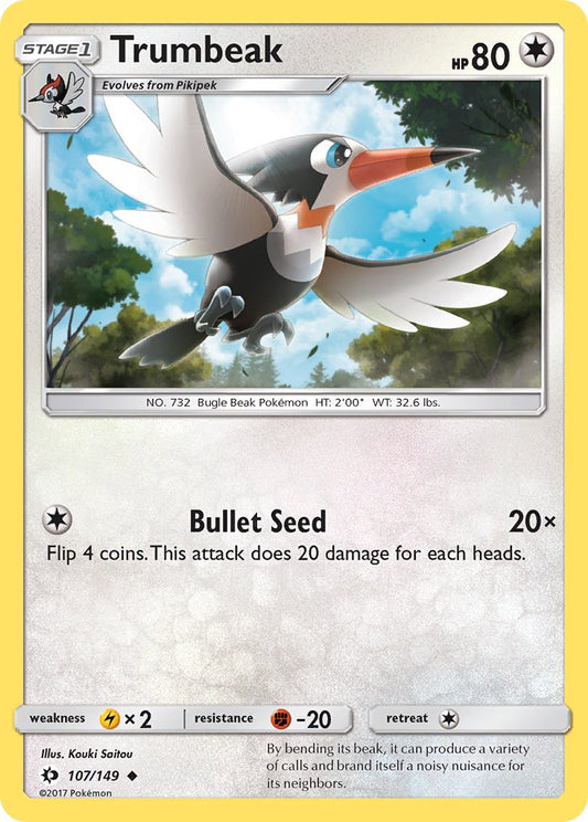 (107/149) Pokemon TCG Sun & Moon Single: Trumbeak  Reverse Holo Uncommon