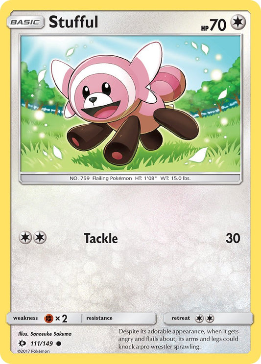 (111/149) Pokemon TCG Sun & Moon Single: Stufful   Common