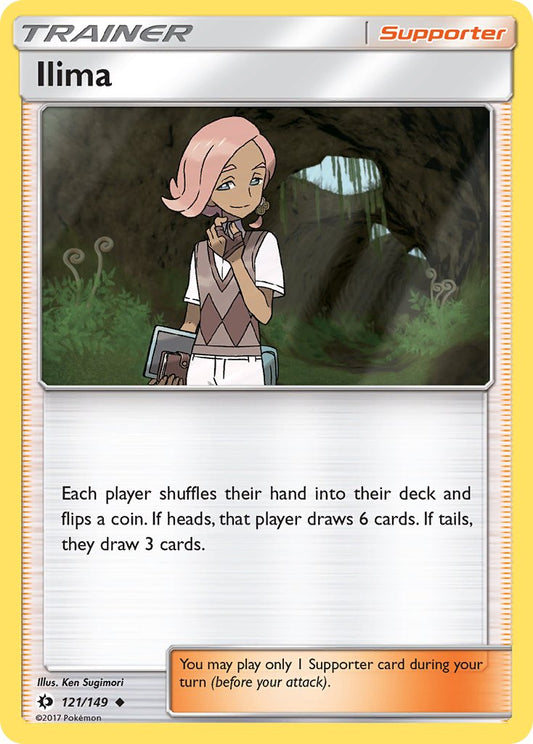 (121/149) Pokemon TCG Sun & Moon Single: Ilima  Uncommon