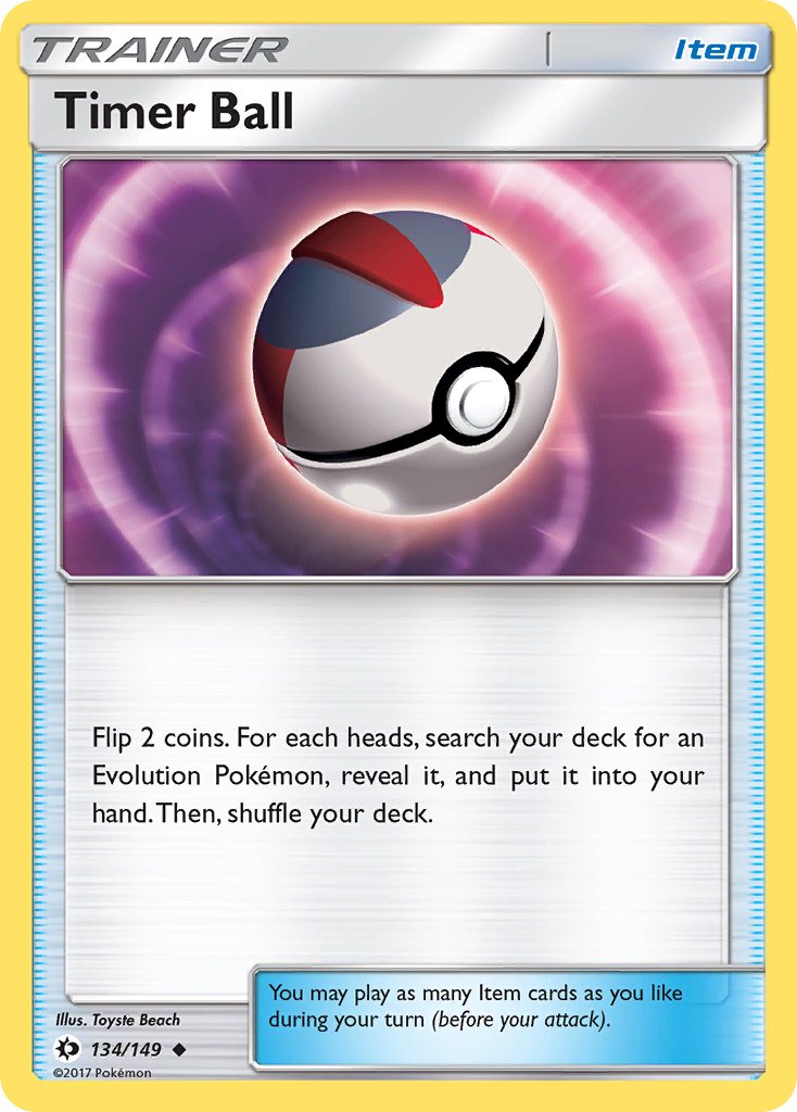 (134/149) Pokemon TCG Sun & Moon Single: Timer Ball  Uncommon