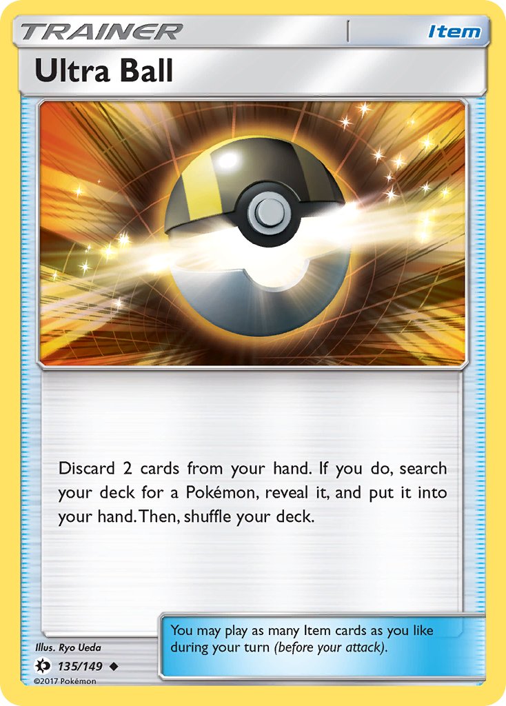 (135/149) Pokemon TCG Sun & Moon Single: Ultra Ball  Uncommon