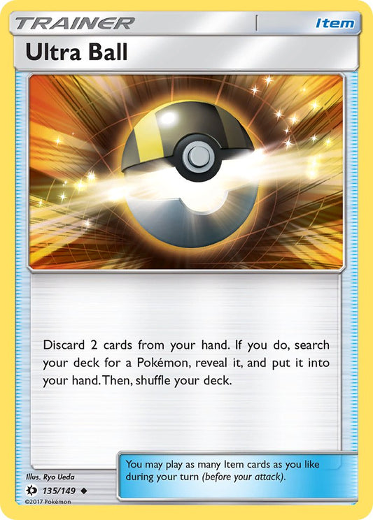 (135/149) Pokemon TCG Sun & Moon Single: Ultra Ball Reverse Holo Uncommon