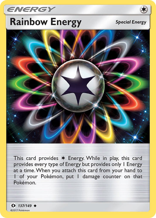(137/149) Pokemon TCG Sun & Moon Single: Rainbow Energy Reverse Holo Uncommon