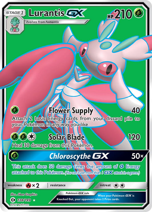 (138/149) Pokemon TCG Sun & Moon Single: Lurantis GX   Ultra Rare