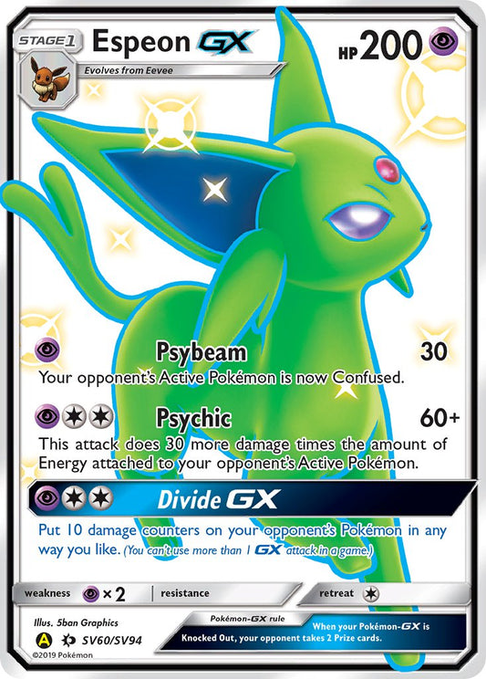 (SV060/SV094) Pokemon TCG Hidden Fates Single: Espeon GX   Shiny Ultra Rare