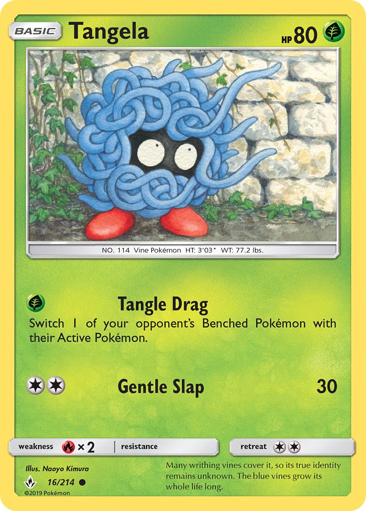 (016/214) Pokemon TCG Unbroken Bonds Single: Tangela   Common