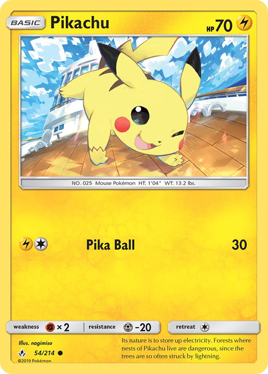(054/214) Pokemon TCG Unbroken Bonds Single: Pikachu   Common