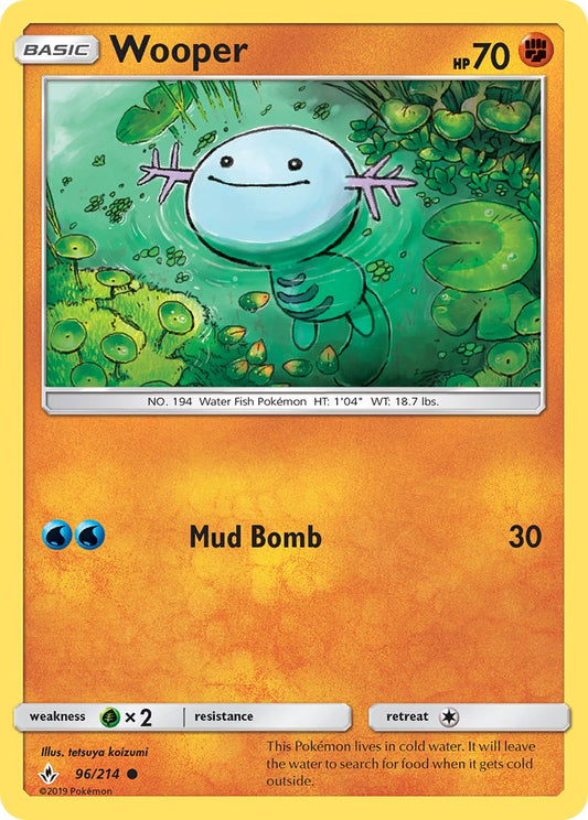 (096/214) Pokemon TCG Unbroken Bonds Single: Wooper   Common
