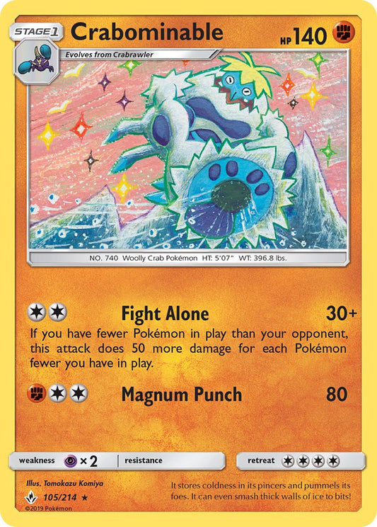 (105/214) Pokemon TCG Unbroken Bonds Single: Crabominable   Rare