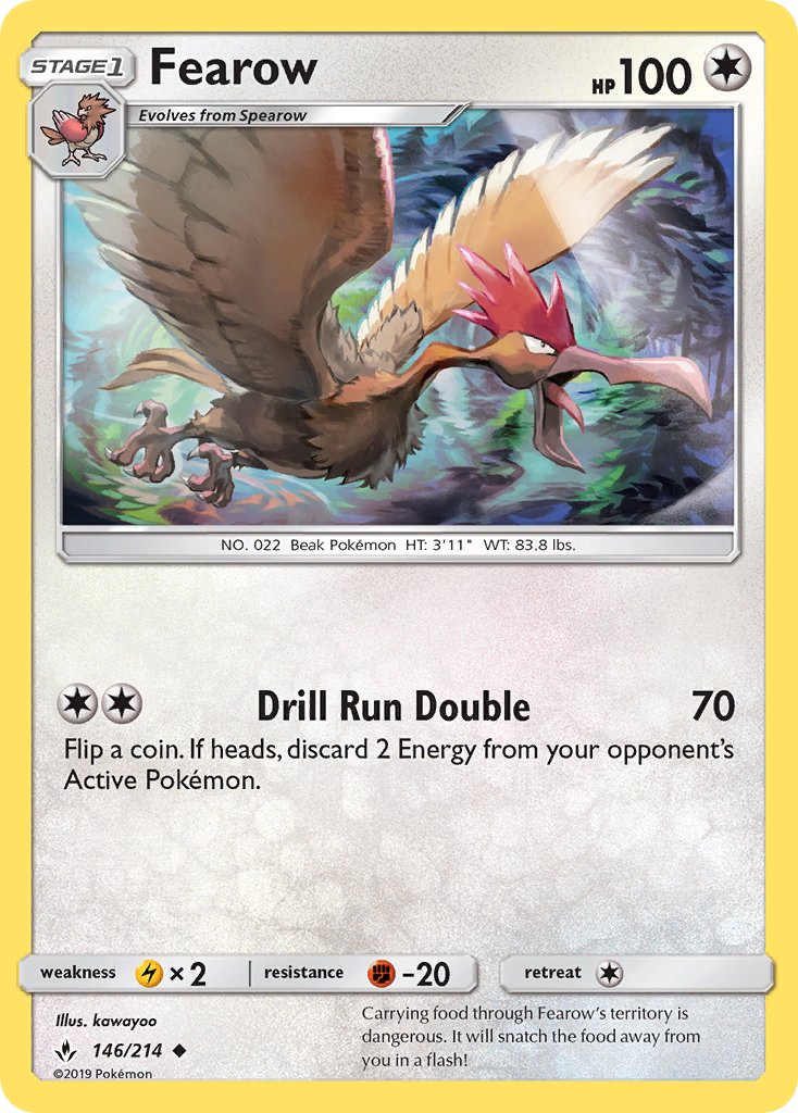 (146/214) Pokemon TCG Unbroken Bonds Single: Fearow   Uncommon