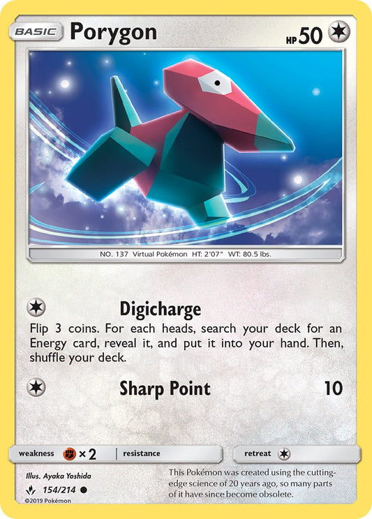 (154/214) Pokemon TCG Unbroken Bonds Single: Porygon   Common