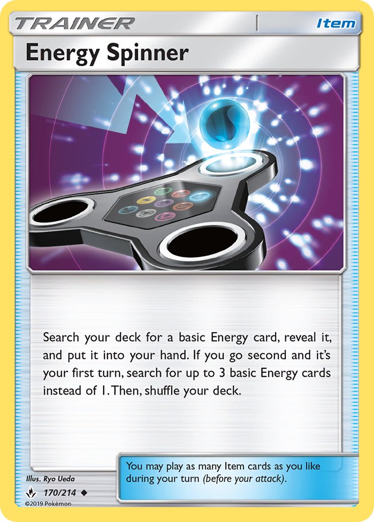 (170/214) Pokemon TCG Unbroken Bonds Single: Energy Spinner  Uncommon