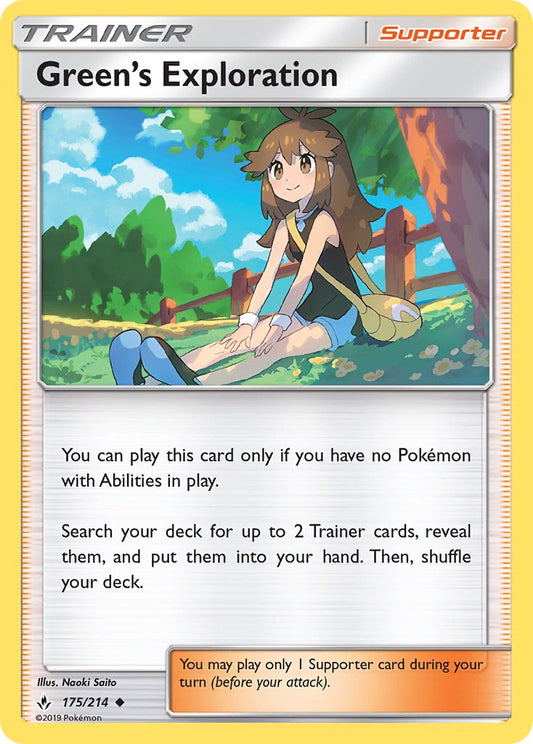 (175/214) Pokemon TCG Unbroken Bonds Single: Green's Exploration  Uncommon