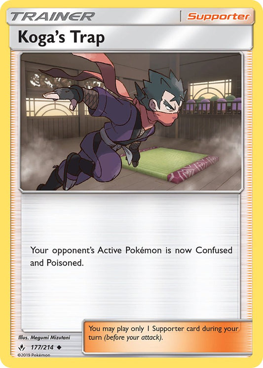 (177/214) Pokemon TCG Unbroken Bonds Single: Koga's Trap  Uncommon