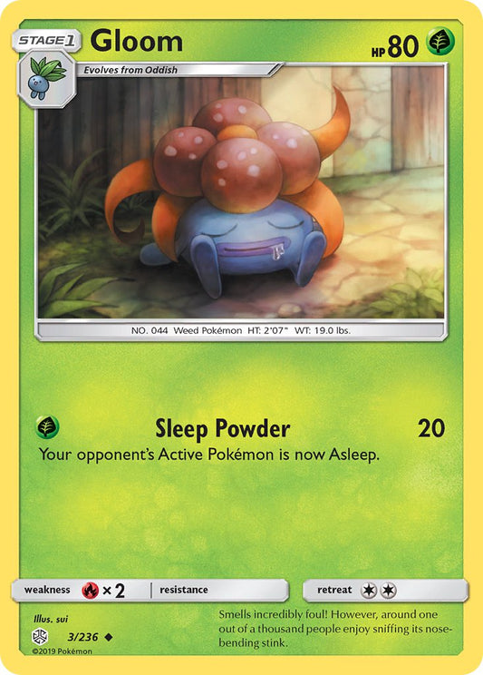 (003/236) Pokemon TCG Cosmic Eclipse Single: Gloom  Reverse Holo Uncommon