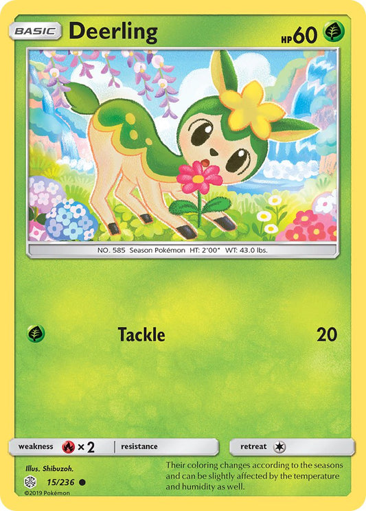 (015/236) Pokemon TCG Cosmic Eclipse Single: Deerling   Common