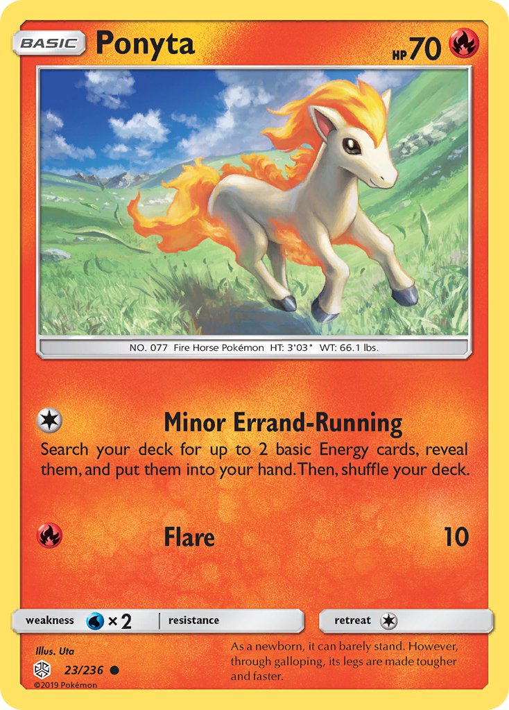 (023/236) Pokemon TCG Cosmic Eclipse Single: Ponyta   Common