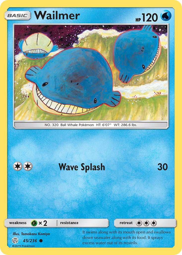 (045/236) Pokemon TCG Cosmic Eclipse Single: Wailmer   Common
