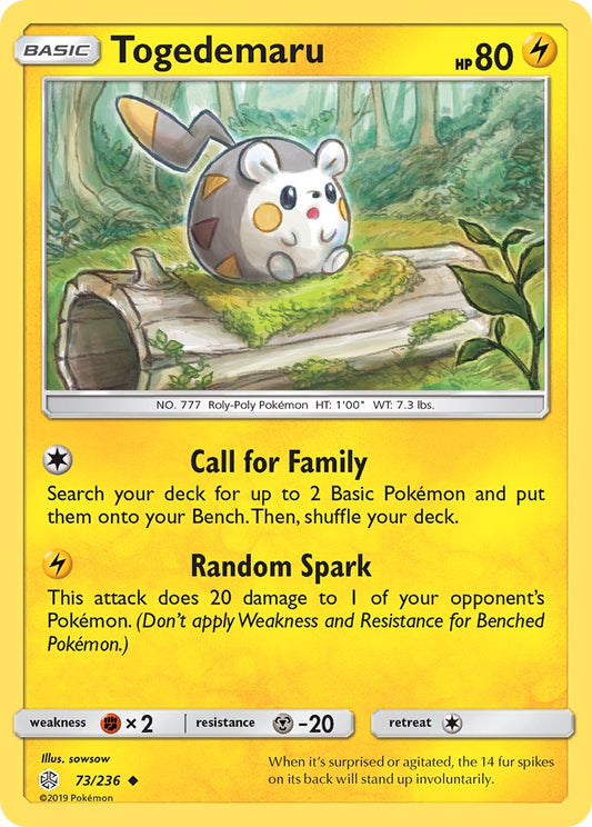 (073/236) Pokemon TCG Cosmic Eclipse Single: Togedemaru   Uncommon