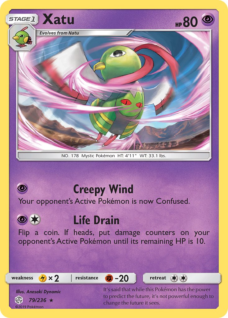 (079/236) Pokemon TCG Cosmic Eclipse Single: Xatu  Reverse Holo Rare
