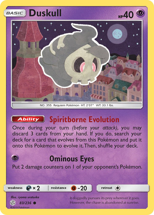 (083/236) Pokemon TCG Cosmic Eclipse Single: Duskull   Common