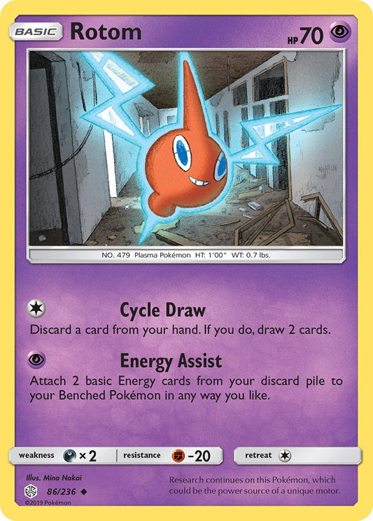 (086/236) Pokemon TCG Cosmic Eclipse Single: Rotom   Uncommon