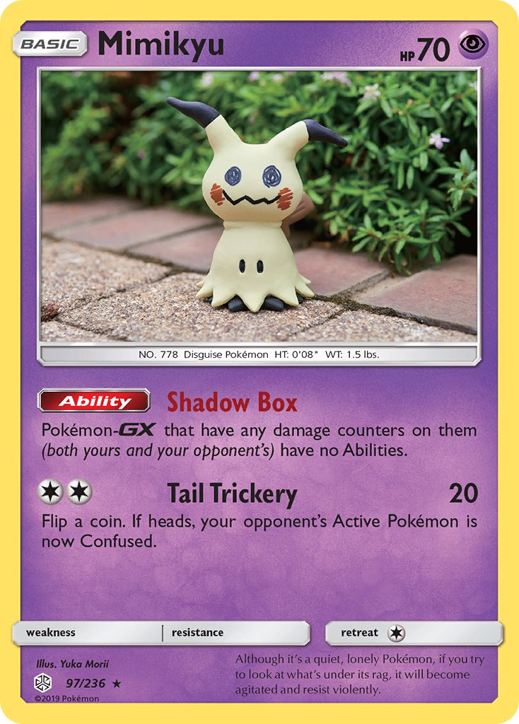 (097/236) Pokemon TCG Cosmic Eclipse Single: Mimikyu  Reverse Holo Rare