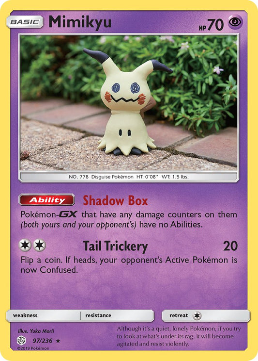 (097/236) Pokemon TCG Cosmic Eclipse Single: Mimikyu  Reverse Holo Rare