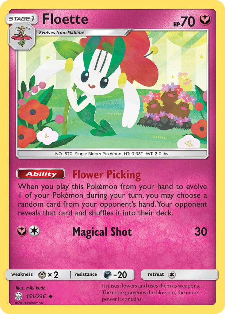 (151/236) Pokemon TCG Cosmic Eclipse Single: Floette   Uncommon