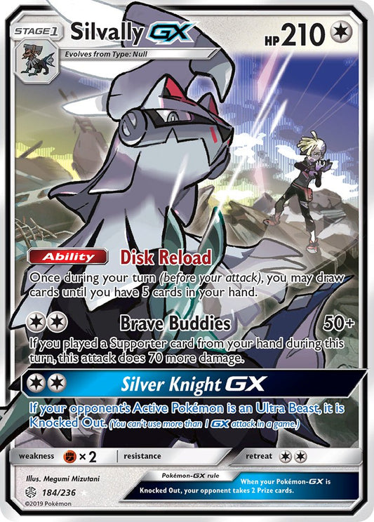 (184/236) Pokemon TCG Cosmic Eclipse Single: Silvally GX   Ultra Rare
