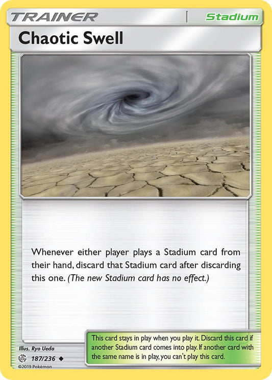(187/236) Pokemon TCG Cosmic Eclipse Single: Chaotic Swell Reverse Holo Uncommon