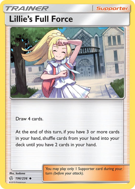 (196/236) Pokemon TCG Cosmic Eclipse Single: Lillie's Full Force Reverse Holo Uncommon