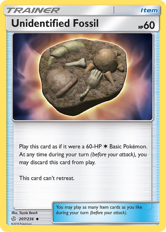 (207/236) Pokemon TCG Cosmic Eclipse Single: Unidentified Fossil  Uncommon