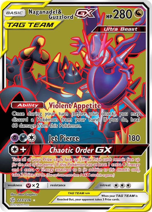 (223/236) Pokemon TCG Cosmic Eclipse Single: Naganadel & Guzzlord GX   Ultra Rare