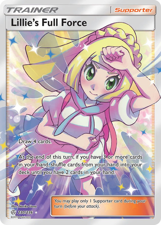 (230/236) Pokemon TCG Cosmic Eclipse Single: Lillie's Full Force  Ultra Rare