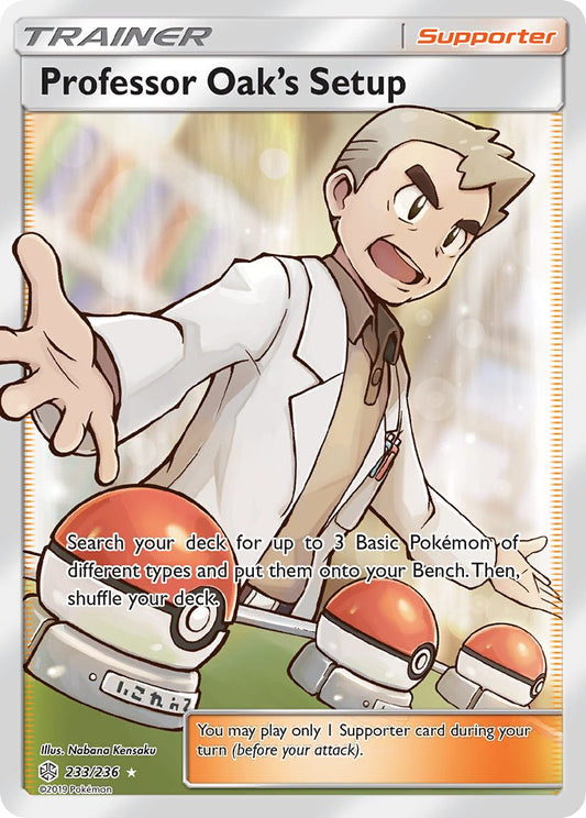 (233/236) Pokemon TCG Cosmic Eclipse Single: Professor Oak's Setup  Ultra Rare