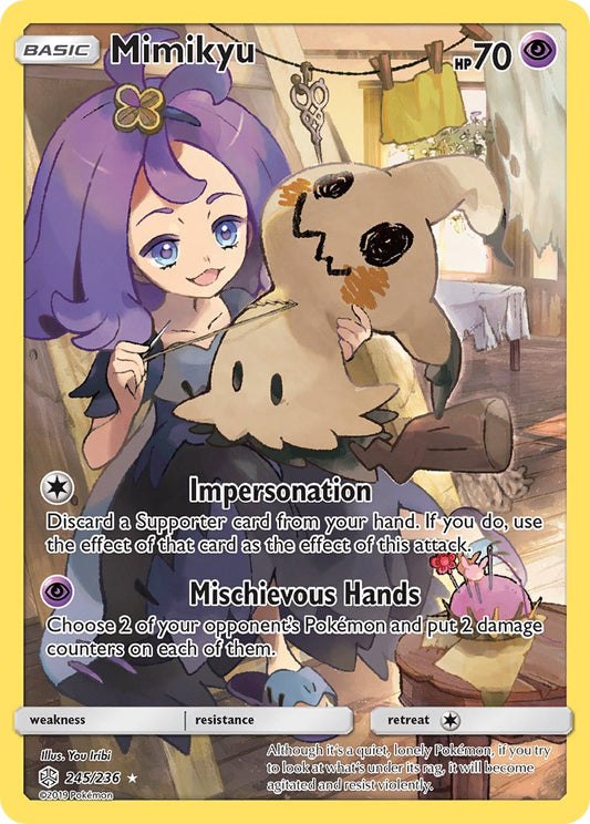 (245/236) Pokemon TCG Cosmic Eclipse Single: Mimikyu   Illustration Rare