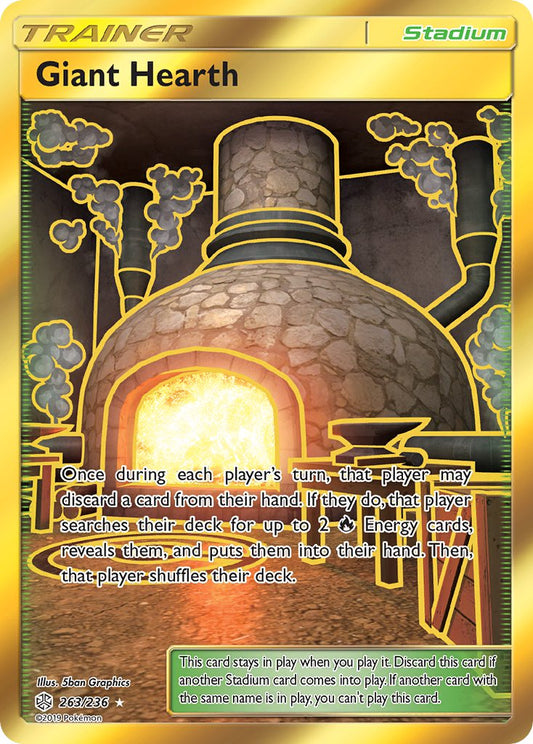 (263/236) Pokemon TCG Cosmic Eclipse Single: Giant Hearth  Secret Rare