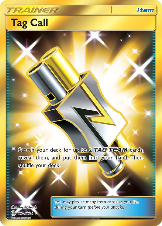 (270/236) Pokemon TCG Cosmic Eclipse Single: Tag Call  Secret Rare
