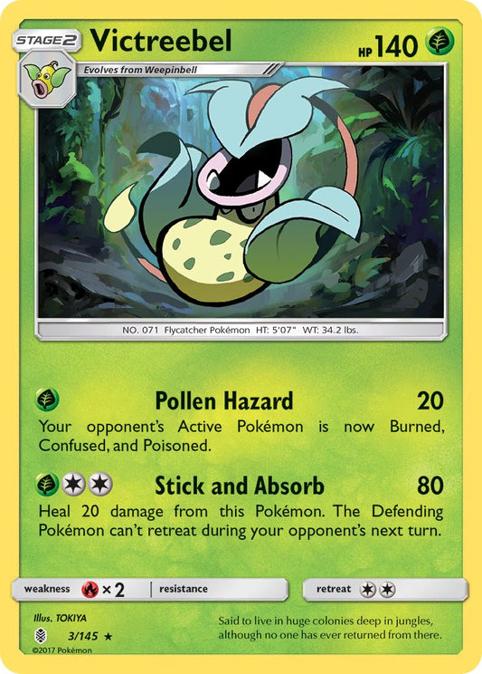 (003/145) Pokemon TCG Guardians Rising Single: Victreebel  Reverse Holo Rare