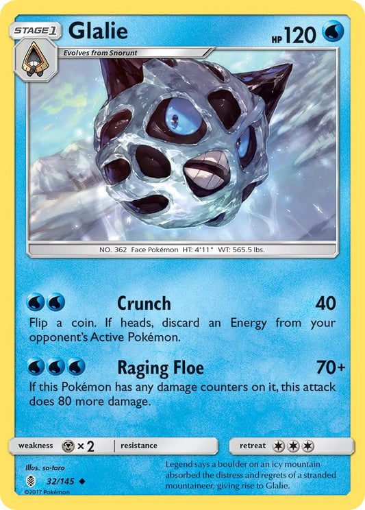 (032/145) Pokemon TCG Guardians Rising Single: Glalie   Uncommon