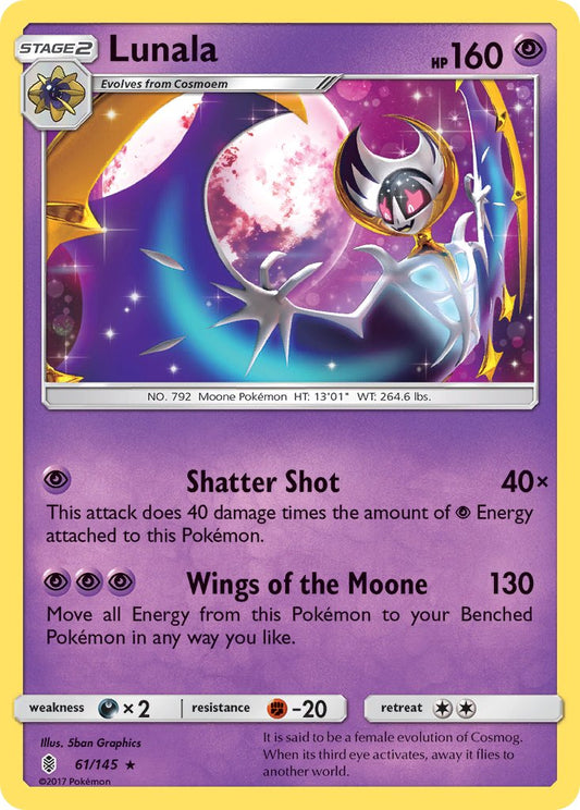 (061/145) Pokemon TCG Guardians Rising Single: Lunala   Rare