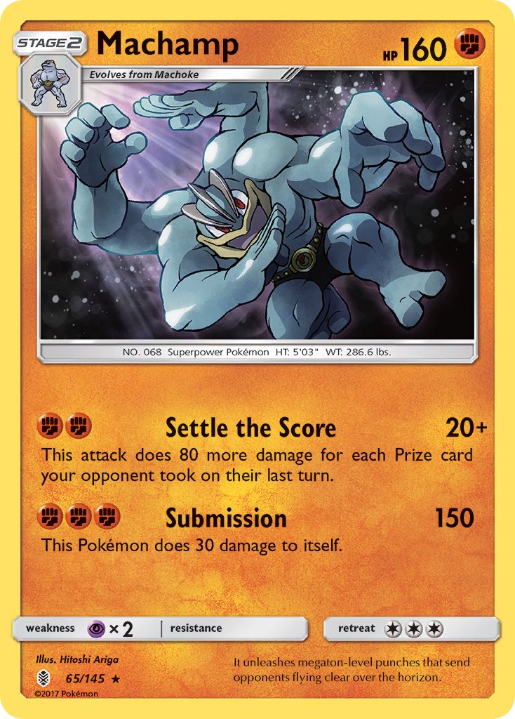 (065/145) Pokemon TCG Guardians Rising Single: Machamp  Reverse Holo Holo Rare
