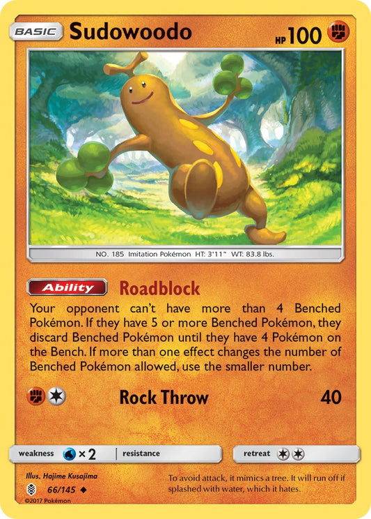 (066/145) Pokemon TCG Guardians Rising Single: Sudowoodo   Uncommon